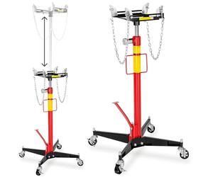 tectake® Vertical Transmission Jack with 500kg Capacity, Adjustable Height 113-192cm, Hydraulic Jack in Robust Steel with Foot Pedal Lift, Hand Wheel & Safety Chain, Stable Gearbox, Workshop, Car Lift