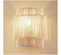 Wall Light Lampshade Jute Steel Boho Natural 3-tier Bedroom Living Room Hallway