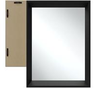 Tectake Wall Mirror Elina - Rectangular, With Plastic Frame, Includes Mounting Materials 40 X 60 Cm - Black