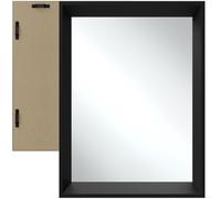 tectake Wall Mirror Elina in Black | Size: 50 cm x 70 cm TECTAKE Black 50 cm x 70 cm
