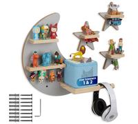 Tectake Wall Shelf Mylittlestory Star Holds Up To 25 Tonies - Grey
