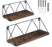 Tectake Hanging Shelf Rockport Set Of 2 Shelves - Brown