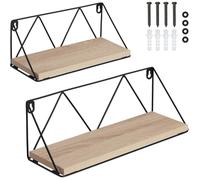 tectake Wall Shelves Rockport in Light Brown TECTAKE Light Brown