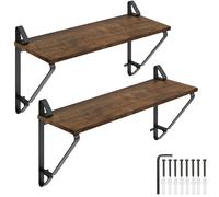 Tectake Hanging Shelf Irvine Set Of 2 Shelves - Brown