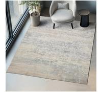 Tectake Washable Rug Dalia - Various Sizes, Faded Pattern, Easy-Care Short Pile, Non-Slip 200 X 274 Cm - Beige