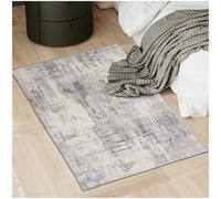 Tectake Washable Rug Nadira - Different Sizes, Abstract Pattern, Synthetic Wool And Felt, Non-Slip 80 X 150 Cm - Beige/grey