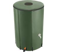 tectake Water Butt - Tap & Overflow Protection, Weather Resistant 380 L in Green TECTAKE Green