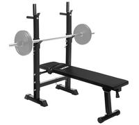 Weight Bench Home Gym Weights Rack Barbell Fitness Lifting Training Press Set