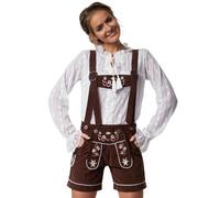 tectake Women's Alpsee Lederhosen in Brown | Size: Medium TECTAKE Brown M