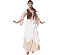 tectake Women's Beautiful Miller's Daughter Costume | Size: XL TECTAKE Multicolor XL