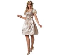 tectake Women's Burgau Mini Dirndl Model 1 in Beige | Size: Large TECTAKE Beige L