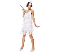 tectake Women's Charleston Diva Costume in White | Size: Small TECTAKE White S
