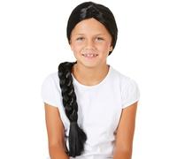 tectake Women's Children's Long Plait Wig in Black TECTAKE Black One Size