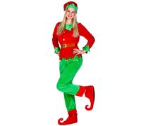 tectake Women's Christmas Elf Costume in Red | Size: Small TECTAKE Red S