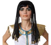 tectake Women's Cleopatra Long Wig Black TECTAKE Black One Size