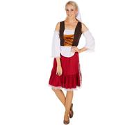tectake Women's Costume Medieval Maid | Size: Small TECTAKE Multicolor S