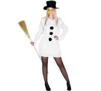 tectake Women's Costume Snow Woman in White | Size: Medium TECTAKE White M