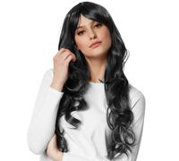 tectake Women's Curly Long-Haired Wig in Black TECTAKE Black One Size
