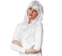 tectake Women's Curly Long-Haired Wig in White TECTAKE White One Size