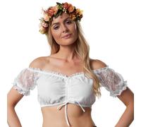 tectake Women's Dirndl Blouse Lore in White | Size: 2XL TECTAKE White 2XL