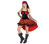 tectake Women's Elizabeth Pirate Costume in Red | Size: Medium TECTAKE Red M