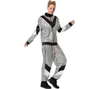 Fancy Dress Costume Women's Retro Disco Tracksuit Dress Up Party 80's Outfit