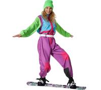 tectake Women's Fancy Dress Costume - Retro Ski Suit | Size: Large TECTAKE Multicolor L