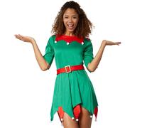 tectake Women's Festive Christmas Elf in Green | Size: Large TECTAKE Green L