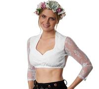 tectake Women's Gretl Dirndl Blouse in White | Size: 2XL TECTAKE White 2XL