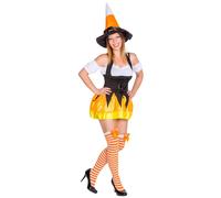 tectake Women's Halloween Lady Costume in Orange | Size: Large TECTAKE Orange L