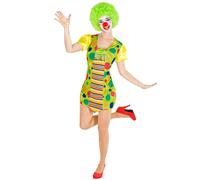 tectake Women's Jekaterina The Clown Costume in Green | Size: 2XL TECTAKE Green 2XL