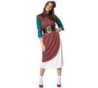 tectake Women's Lady Highlander Costume in Red | Size: XL TECTAKE Red XL