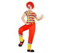 tectake Women's Leonie The Clown Costume in Red | Size: Large TECTAKE Red L