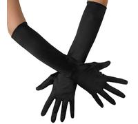 tectake Women's Long Satin Gloves in Black TECTAKE Black One Size