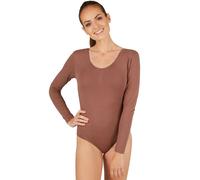 tectake Women's Long Sleeved Body With Round Neck in Brown | Size: Small TECTAKE Brown S