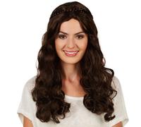 Women’s Wig Medieval Princess Halloween Fancy Dress Outfit Castle King Queen