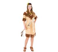 tectake Women's Native American Trinity Costume in Brown | Size: Small TECTAKE Brown S