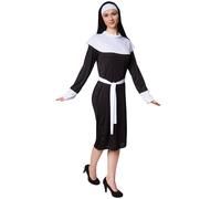 tectake Women's Nun Costume in Black | Size: 2XL TECTAKE Black 2XL