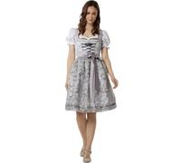 tectake Women's Oktoberfest Costume Lea With German Dirndl & Laced Bodice in Silver | Size: 42 TECTAKE Silver 42