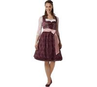 tectake Women's Oktoberfest Costume Liah With German Dirndl & Laced Bodice in Burgundy | Size: 36 TECTAKE Burgundy 36