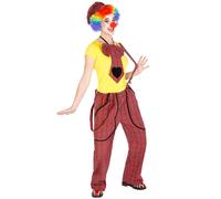 Women’s Peppa the Clown Costume Halloween Fancy Dress Outfit Carnivall Circus