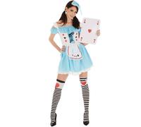 tectake Women's Playing Card Lady Costume | Size: 2XL TECTAKE Multicolor 2XL