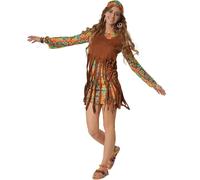 tectake Women's Rebellious Hippie Chick Costume | Size: Small TECTAKE Multicolor S