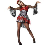 Womens Costume Zombie Senorita Day of the Dead Fancy Dress Halloween Sexy New