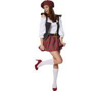 tectake Women's Scottish Lass Costume | Size: Small TECTAKE Multicolor S