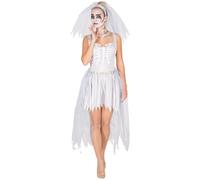 tectake Women's Skeleton Bride Costume in White | Size: XL TECTAKE White XL