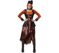 Womens Costume Steampunk Princess Victorian Gothic Sci Fi Fancy Dress Carnival