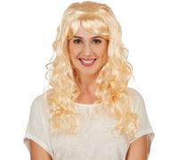 tectake Women's Swinging Sixties Wig in Yellow TECTAKE Yellow One Size