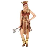 tectake Women's Viking Lady Costume in Brown | Size: Medium TECTAKE Brown M