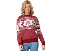 tectake Women's Winter Wonderland ' Christmas Jumper Red-White | Size: Large TECTAKE Multicolor L